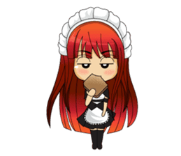 Maid cute girl (v.eng) sticker #8721287