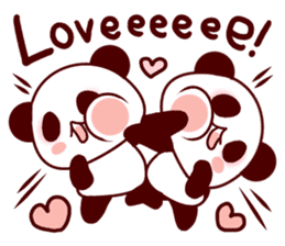 Lover is full of panda! sticker #8721422