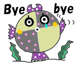 Daily life of colorful fish sticker #8722093