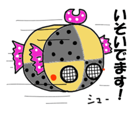 Daily life of colorful fish sticker #8722097