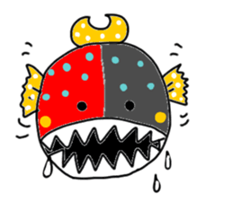 Daily life of colorful fish sticker #8722098