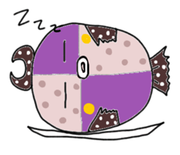 Daily life of colorful fish sticker #8722100