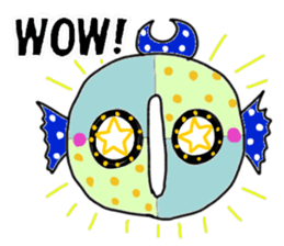 Daily life of colorful fish sticker #8722103