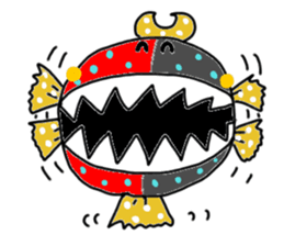 Daily life of colorful fish sticker #8722112