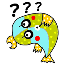 Daily life of colorful fish sticker #8722120