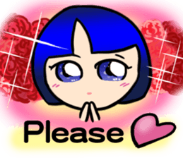 Okappa girl Kato universal ver. sticker #8723133