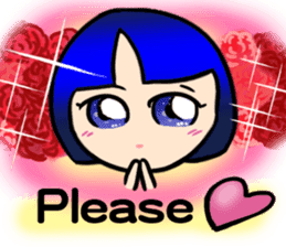 Okappa girl Kato universal ver. sticker #8723133