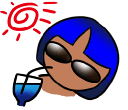 Okappa girl Kato universal ver. sticker #8723134