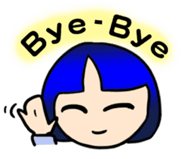 Okappa girl Kato universal ver. sticker #8723137