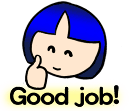 Okappa girl Kato universal ver. sticker #8723138