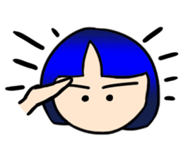 Okappa girl Kato universal ver. sticker #8723139