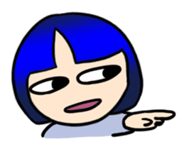 Okappa girl Kato universal ver. sticker #8723140