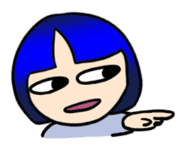 Okappa girl Kato universal ver. sticker #8723140