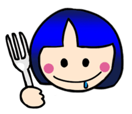 Okappa girl Kato universal ver. sticker #8723142