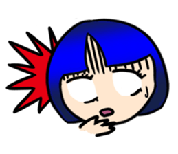 Okappa girl Kato universal ver. sticker #8723144