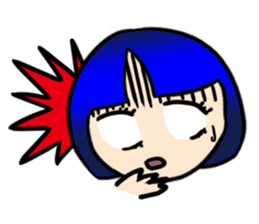 Okappa girl Kato universal ver. sticker #8723144