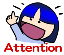 Okappa girl Kato universal ver. sticker #8723145