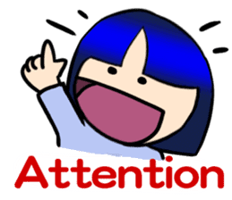 Okappa girl Kato universal ver. sticker #8723145