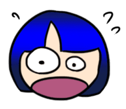 Okappa girl Kato universal ver. sticker #8723146