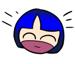 Okappa girl Kato universal ver. sticker #8723147