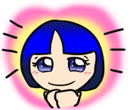 Okappa girl Kato universal ver. sticker #8723148