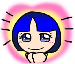 Okappa girl Kato universal ver. sticker #8723148