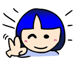 Okappa girl Kato universal ver. sticker #8723150