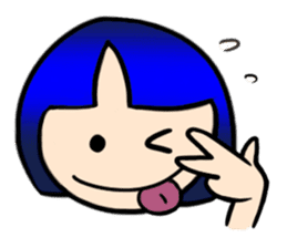 Okappa girl Kato universal ver. sticker #8723152