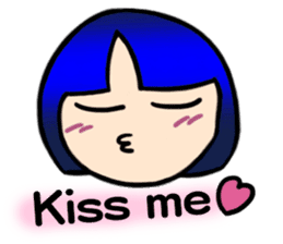 Okappa girl Kato universal ver. sticker #8723153