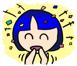 Okappa girl Kato universal ver. sticker #8723154