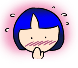 Okappa girl Kato universal ver. sticker #8723155