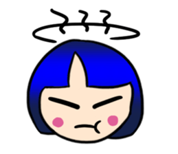 Okappa girl Kato universal ver. sticker #8723159