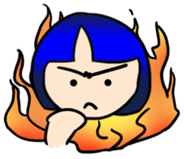 Okappa girl Kato universal ver. sticker #8723160