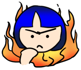 Okappa girl Kato universal ver. sticker #8723160