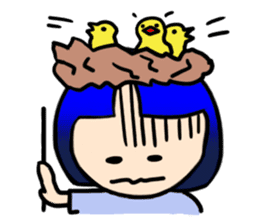 Okappa girl Kato universal ver. sticker #8723162