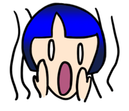 Okappa girl Kato universal ver. sticker #8723164