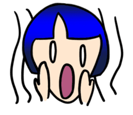 Okappa girl Kato universal ver. sticker #8723164