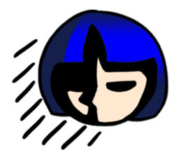 Okappa girl Kato universal ver. sticker #8723166