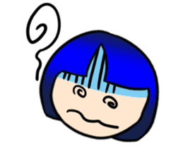 Okappa girl Kato universal ver. sticker #8723167