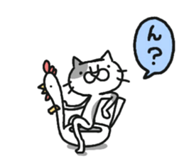 dappled gray cat. sticker #8723299