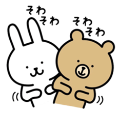 Rabbit and bear sticker3 sticker #8724718