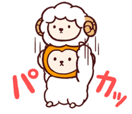 winter of dog new year2016 and christmas sticker #8725015