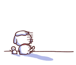 winter of dog new year2016 and christmas sticker #8725046