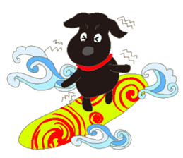 Gaju and Fuku and his brothers in Hawaii sticker #8725464