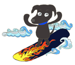 Gaju and Fuku and his brothers in Hawaii sticker #8725466