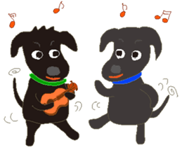 Gaju and Fuku and his brothers in Hawaii sticker #8725482