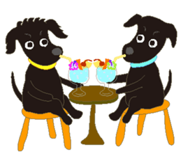 Gaju and Fuku and his brothers in Hawaii sticker #8725484