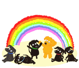 Gaju and Fuku and his brothers in Hawaii sticker #8725486