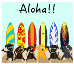 Gaju and Fuku and his brothers in Hawaii sticker #8725489