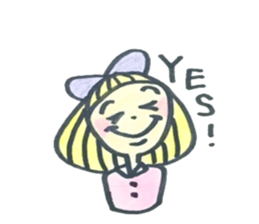 Cutie Emma & teddy sticker #8725811